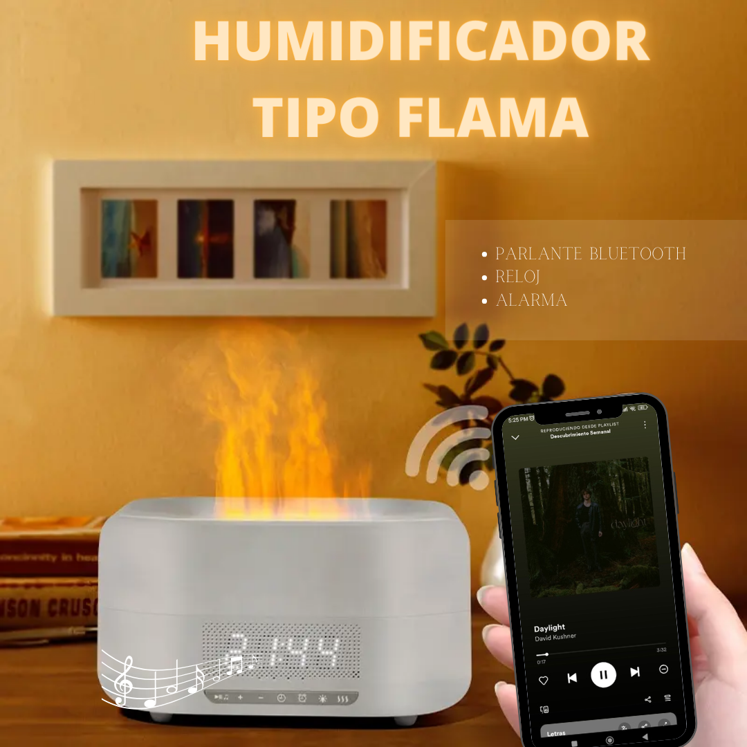 Humidificador con parlante Bluetooth