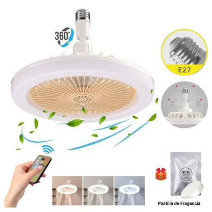 FOCO LED CON VENTILADOR 3 EN 1